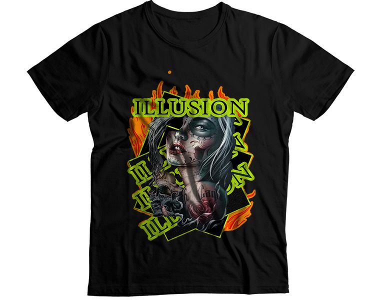 Woman Tattoo Illusion T-Shirt