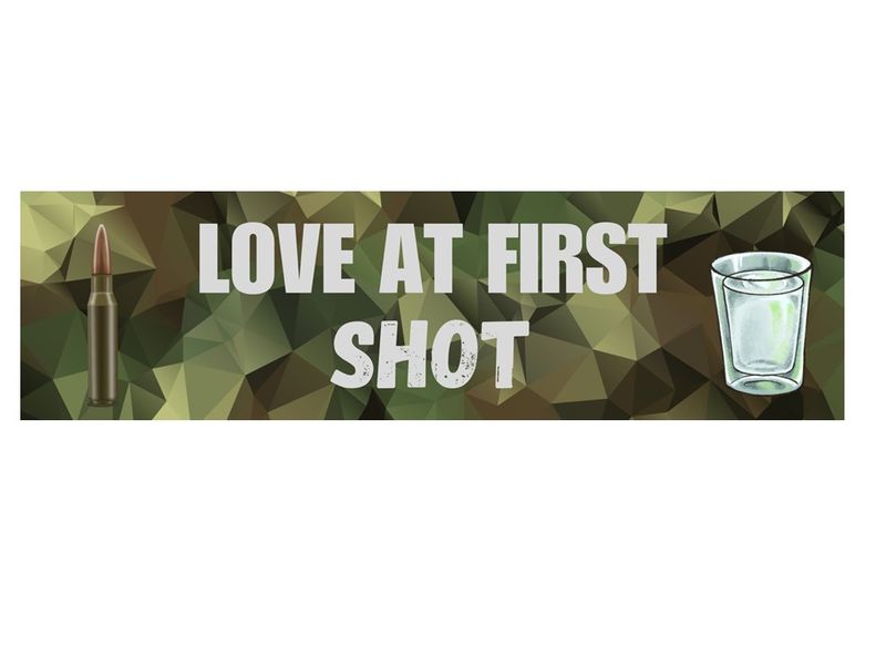 Waterproof Bar Mat/Runner: Love at first shot