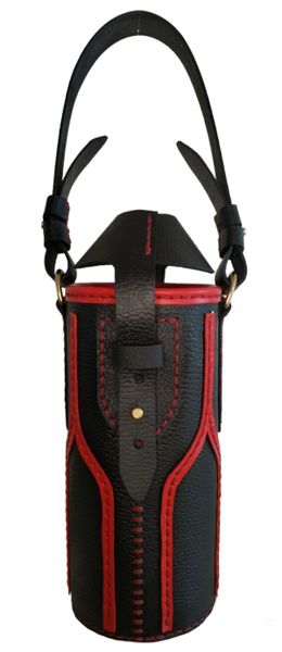 Leather Wine Bottle Carrier (Wine Glass) - 26 cm to 27 cm