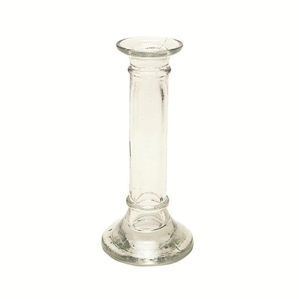 Clear Glass Candle Holder - 18cm