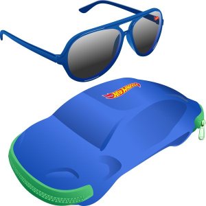 HOT WHEELS By Mattel Official Licensed Kids Sunglasses with Case