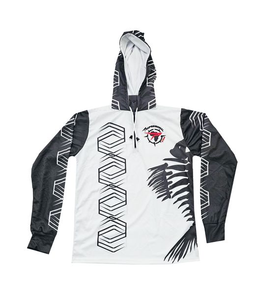 Professional Africa - Fish Tatoo White Hoody Fishing Shirt