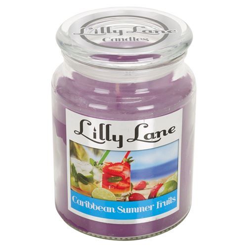 Lilly Lane Caribbean Summer Fruits Scented Candle Large Glass Jar