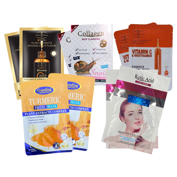 Revitalising 10-Pack Beauty Face Sheet Masks Combo