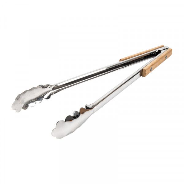 Braai Tong S/Steel &amp; Wood 400mm