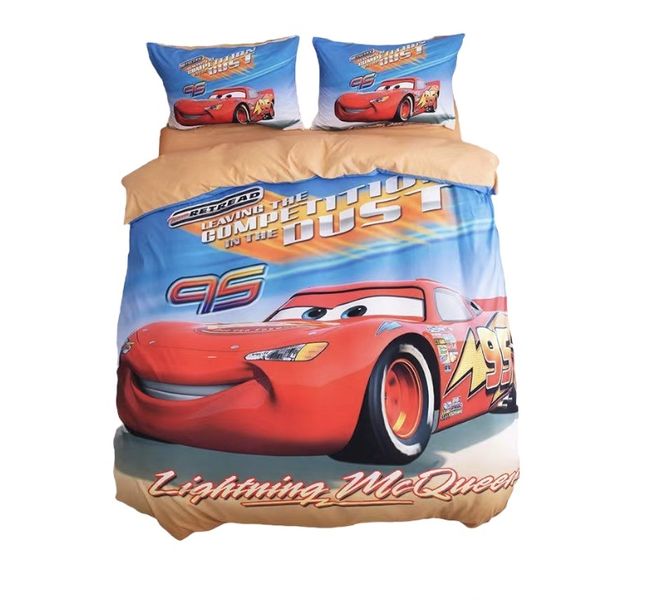 Lightning McQueen 3D Print Polycotton Duvet Cover Set - Queen Size