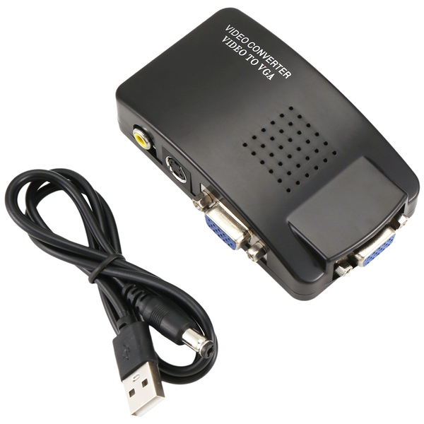 AV to VGA Adapter RCA VGA Converter PC Composite Converter Switch Box