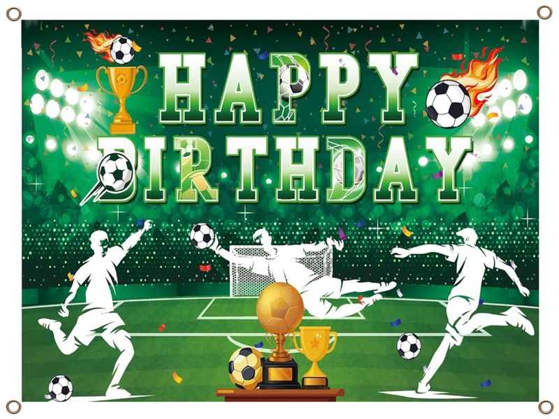 Happy Birthday Banner PVC Soccer 1.3MX900MM