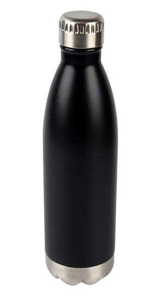 Leisure Quip Double Walled Stainless Steel Black Vacuum Bottle Flask 500ml