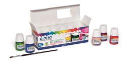 Giotto Paint Pots + Brush - 12x 25ml Box