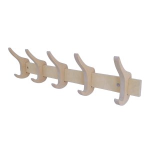 Coat &amp; Hat Hook, Five Hook, Birch Plywood