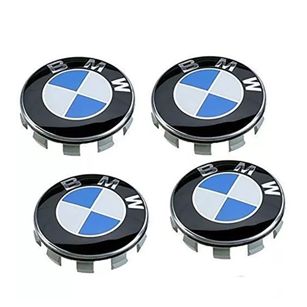 BMW-BL-RIMCAP-68-4, Ø68mm BMW Original Size Rim Cap Set-Blue