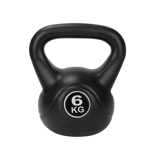 6kg Kettlebell Fitness Exercise Strength Training Workout - Black
