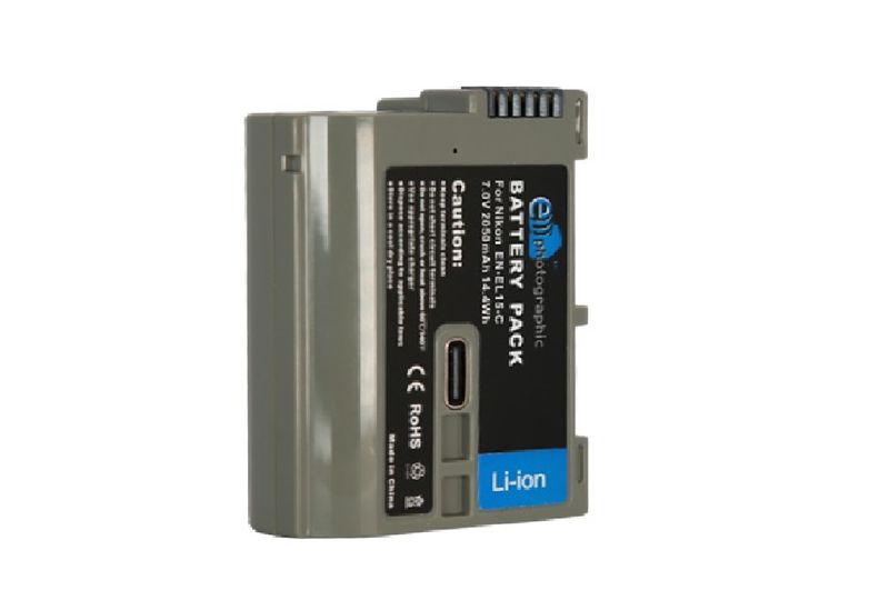 E Photographic EN-EL15 2050mAh Type C Replacement Battery for Nikon