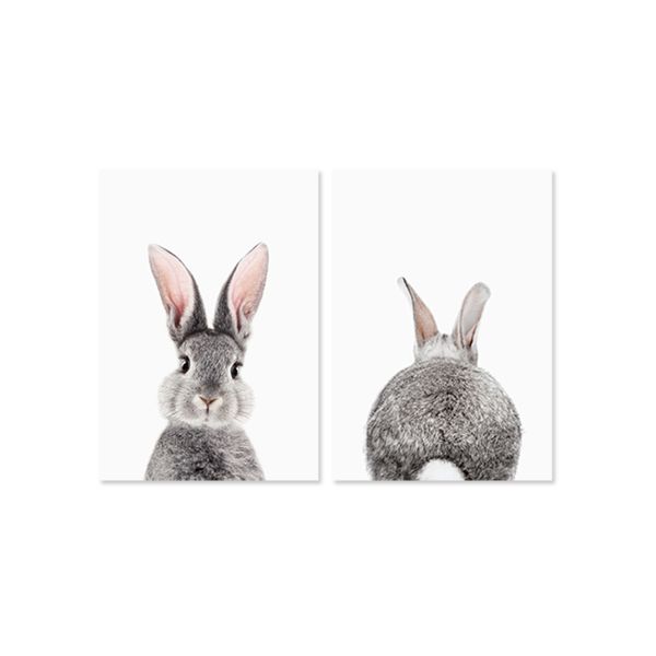 Nursery Wall Art - Bunny Rabbit - Set of 2x A3