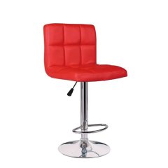 303 Modern Adjustable Stool with Cushioned Seat &amp; Chrome Stand