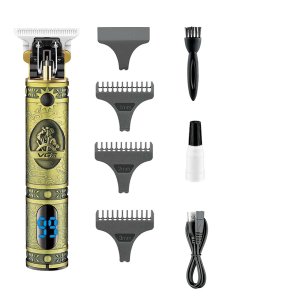 Cordless Hair Clippers, Hair Trimmer with Zero Gapped Baldheaded T-Blade
