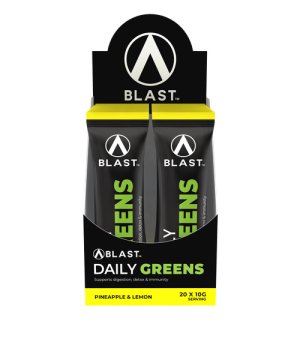 BLAST Daily Greens Pineapple &amp; Lemon Carton Sachets