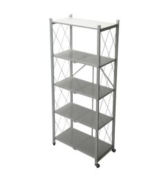 Fine Living Foldable 5 Layer Storage Rack - White