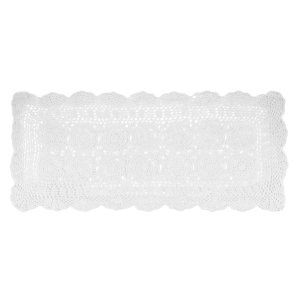 Cotton Handmade Crochet Lace Table Runner White Dresser Decor