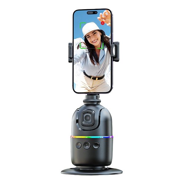 P03 Magic Snapshot 360 AI Auto-Face Tracking Gimbal with RGB Lights
