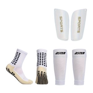 ASTER Cushion Non-Slip Sport Socks and Compression Calf Sleeves and Leg Guard
