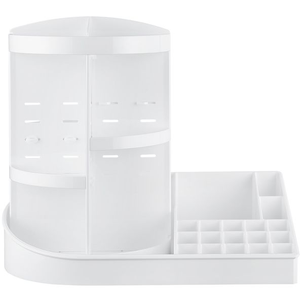 Jerrybox Extended Rotating Makeup Organiser - White