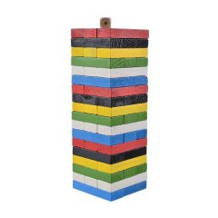 Colorful Jenga Wooden Tower Stacking Game (54Pieces)