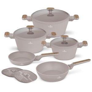 Berlinger Haus 10-Piece Titan Pro Coating Cookware Set - Taupe Nordic