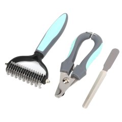 Pet Grooming Tools Dematting Rake Comb Nail Clipper Nail Filer