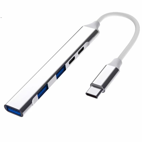 USB-C Hub 5-in-1 Aluminum Compatible with MacBook Pro Air &amp; iPhone 15