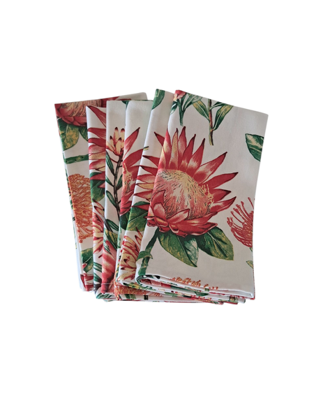 Darling Sew-cial - Protea Cotton Napkins - Set of 6