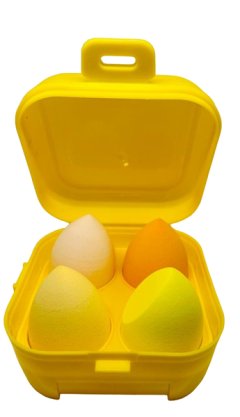 Make Up/Blending Sponges - 4 Piece &amp; Cute Container