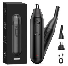 Nose &amp; Ear Hair Trimmer Rechargeable 2-in-1 Painless Dual-Blade System