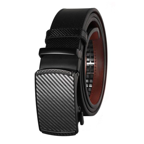 Uvongo - Mens Leather Belt - Cut to Exact Fit - Slide Ratchet Belt