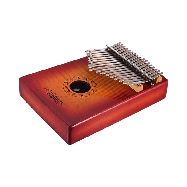 GECKO 17-Key Thumb Piano, Curly Maple,With Bag &amp; Accessories