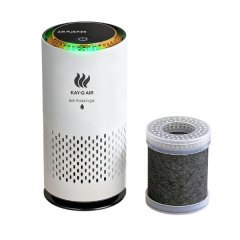 KAY-G-AIR White -Black -Car Air Purifier with Extra Free Hepa 13 Filtre