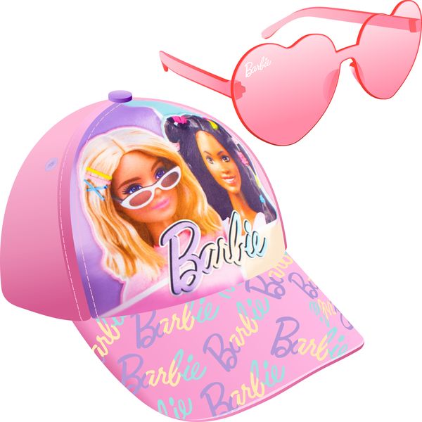 BARBIE By Mattel Official Licensed Kids Peak Cap and Sunglasses Set