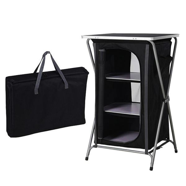 Collapsable Camping Cabinet - Foldable Camping Cupboard for Food Storage