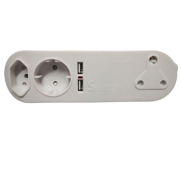 Zenith - Plug Adaptor - (1 x 16 AMP + 2 x 5 AMP + 2 x USB)