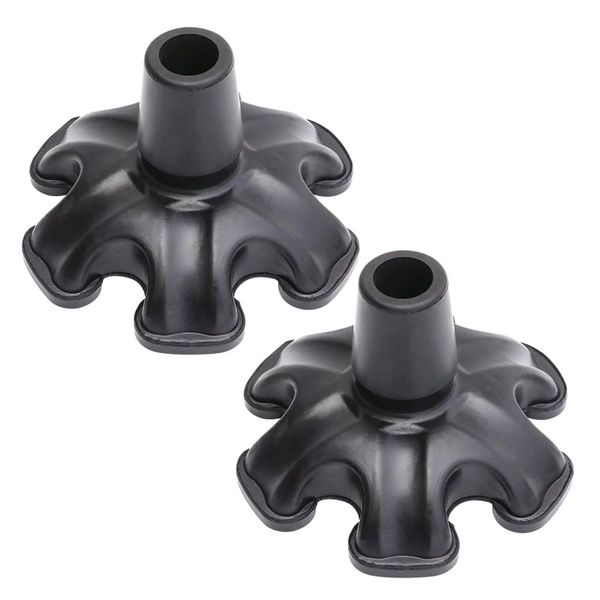 Health Rubber Self-Standing Walking Stick Base 2 Piece (11cm) - Special
