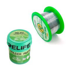 RELIFE High Synthetic Solder Paste &amp; RELIFE 0.3mm Soldering Wire 20g