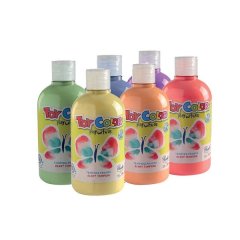 Toy Color - Superwashable Ready-Mix Tempera Paint for Kids - Pastel 6x500ml