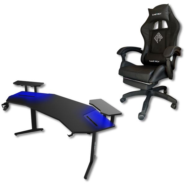 Executive Gaming Desk &amp; Black Gaming Chair -The Executive Gamer Bundle