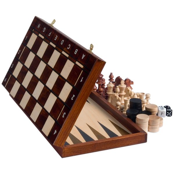 3 in 1 Game - Chess, Checkers, Backgammon