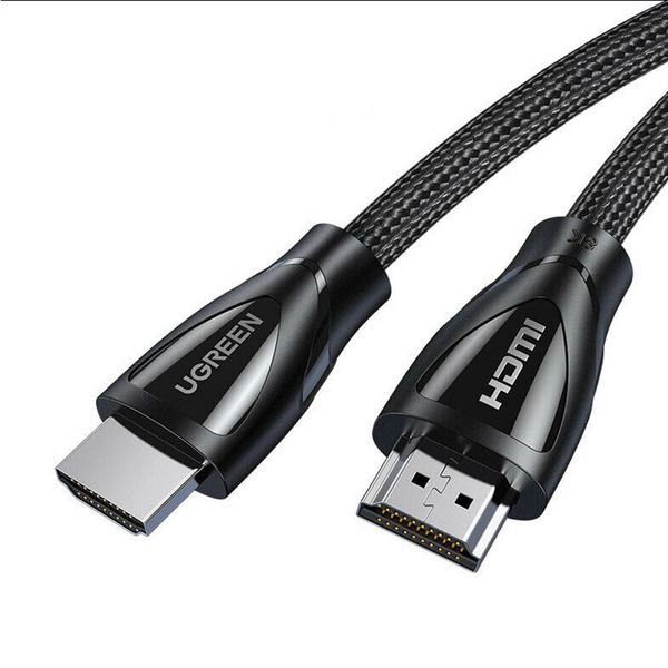 UGreen 80404 HDMI V2.1 Male to Male Braided 8K@60Hz 3m Cable-BK