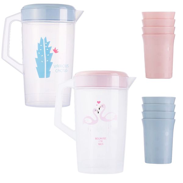Home Kitchen Water Jug Pitcher With Matching Tumblers Jumbo Pack