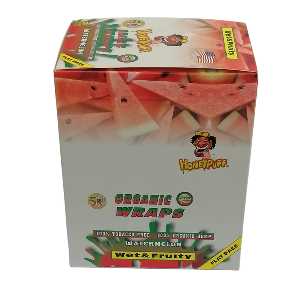 Watermelon Honeypuff Hemp Wraps - Flat Pack