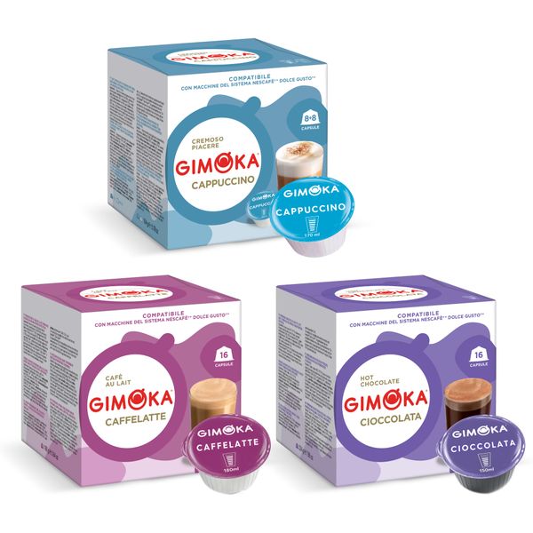 Gimoka Flavour Variety - 48 Nescafe Dolce Gusto compatible coffee capsules