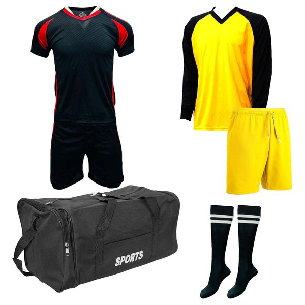 Soccer Kit &amp; Goalkeeper Set with Kit Bag - Senior Football Team of 15